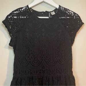 H&M Black Lace Cocktail Dress